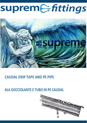 Drippers and PE Caudal pipes
