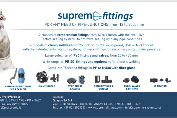 Supreme Fittings 2021 range of products